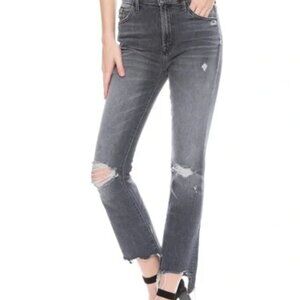 MOTHER The Insider Crop Step Chew Gray Jeans size 27